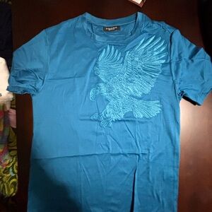 Stefano Ricci Blue Graphic T-Shirt